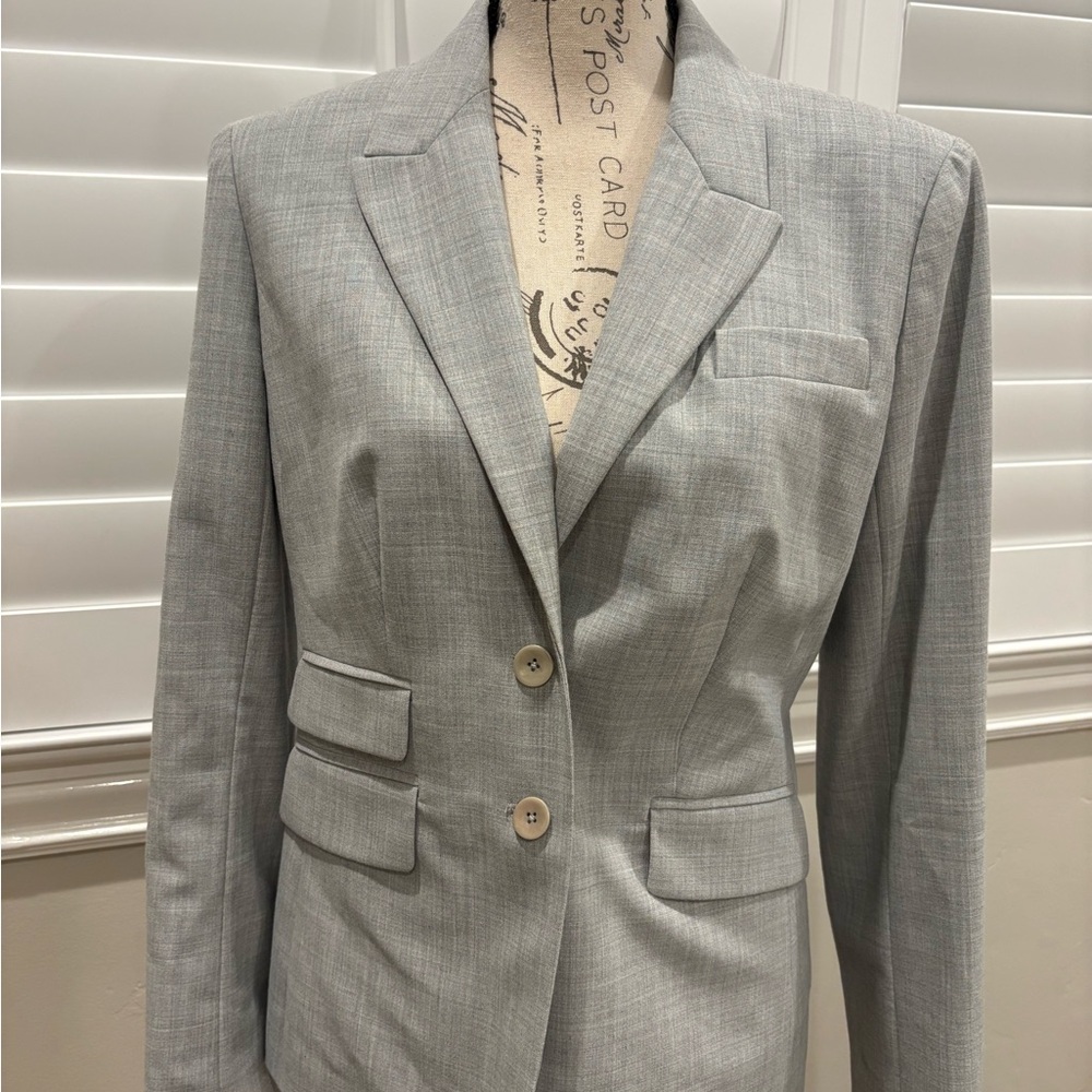 Victoria's Secret Light Gray Tailored Blazer and Pant Suit